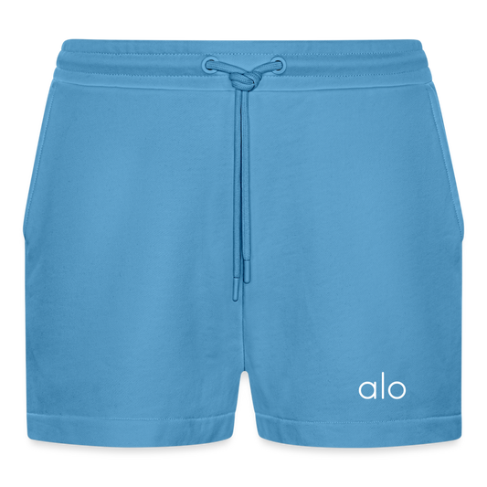 Alo Yoga Women Organic Relaxed Cropped Shorts Organic Relaxed Cropped Shorts Made in EU SPOD Sol Blue XS 