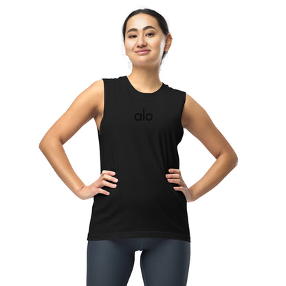 Alo Yoga Womens Muscle Shirt  LEFTIS Black S 